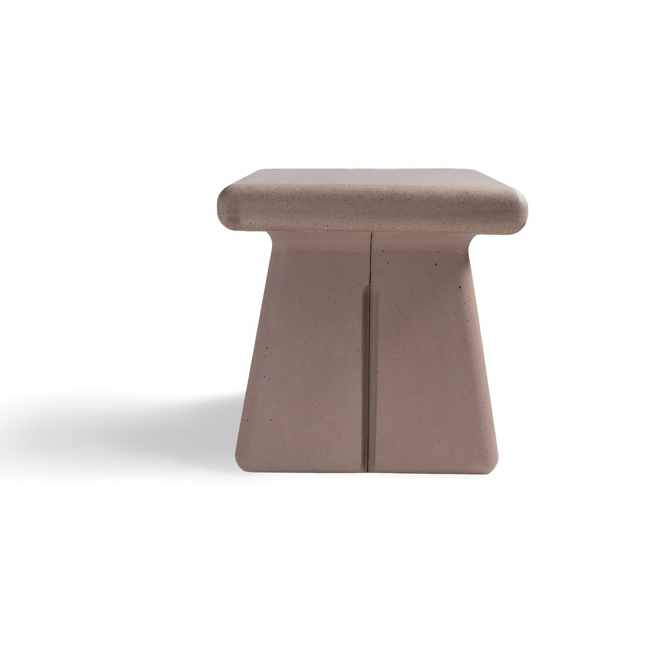 Cube tan cement stool by sotiris lazou design studio 