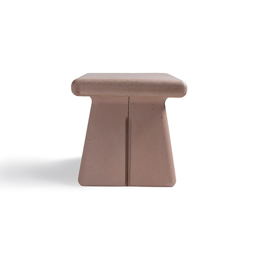 Cube tan cement stool by sotiris lazou design studio 516