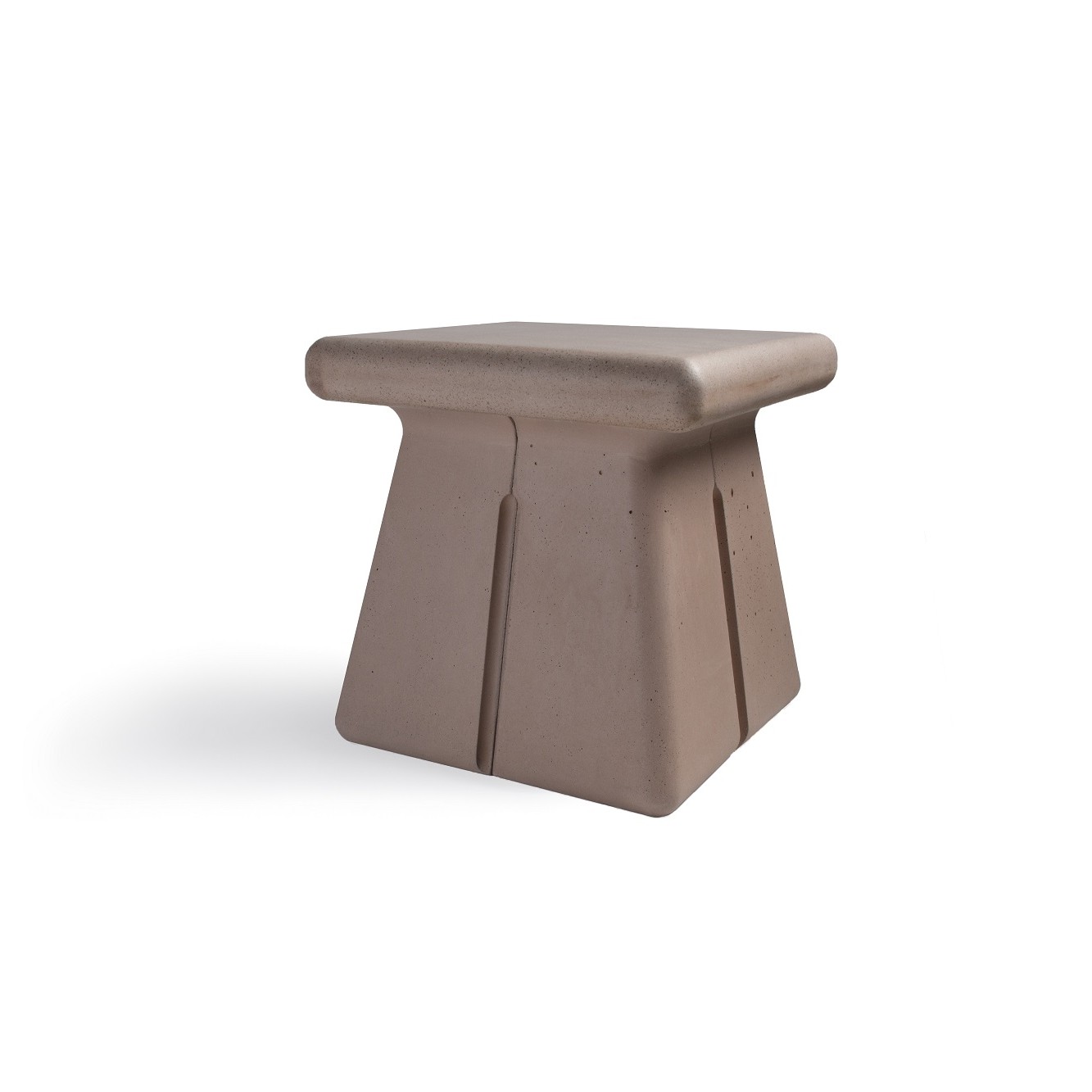 Cube tan cement stool by sotiris lazou design studio low res