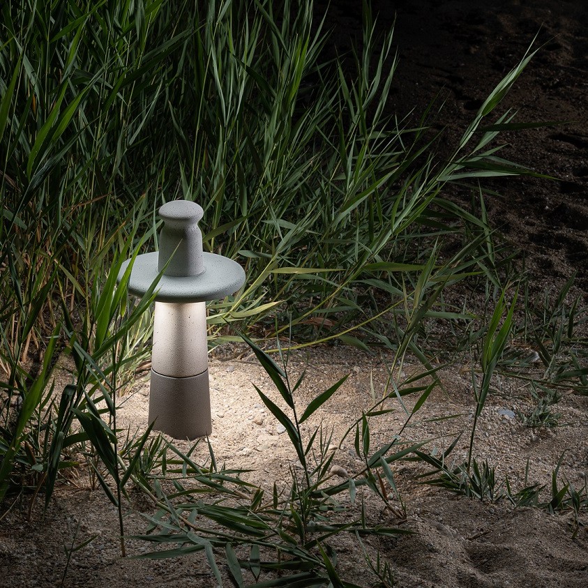 PIN cement outdoor lamp designed by gianpaolo venier Urbi et Orbi