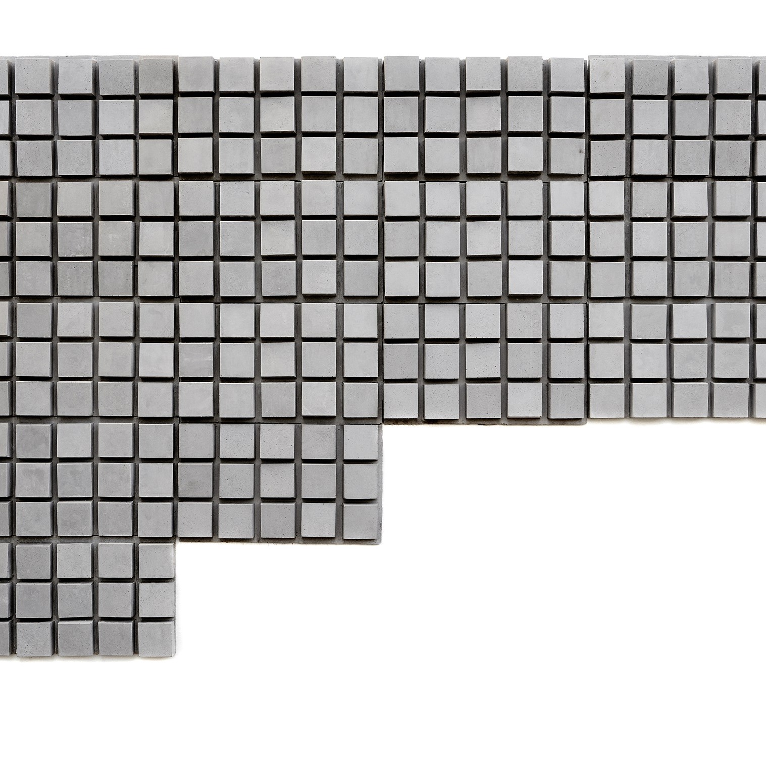 cement 3D wall tile PLANTED CUBES