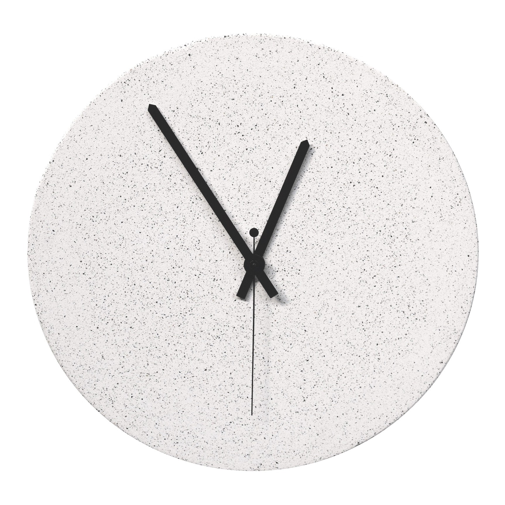 concrete sand wall clock TEMPUS ivory 