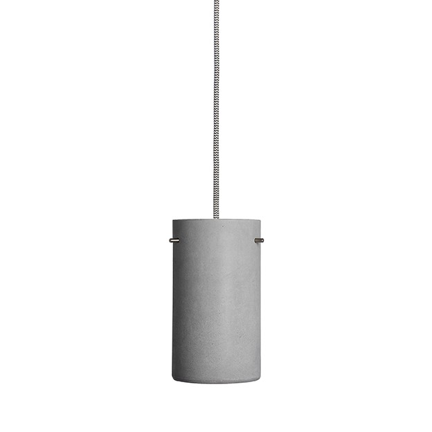 cylindrus cement lamp grey striped