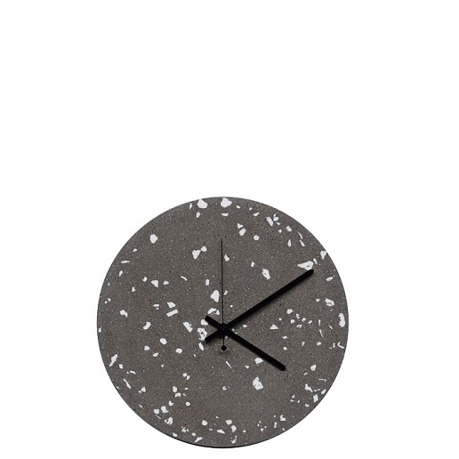 terazzo black clock 