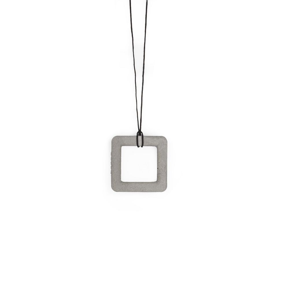 Rectangle concrete pendant by urbi et orbi light grey