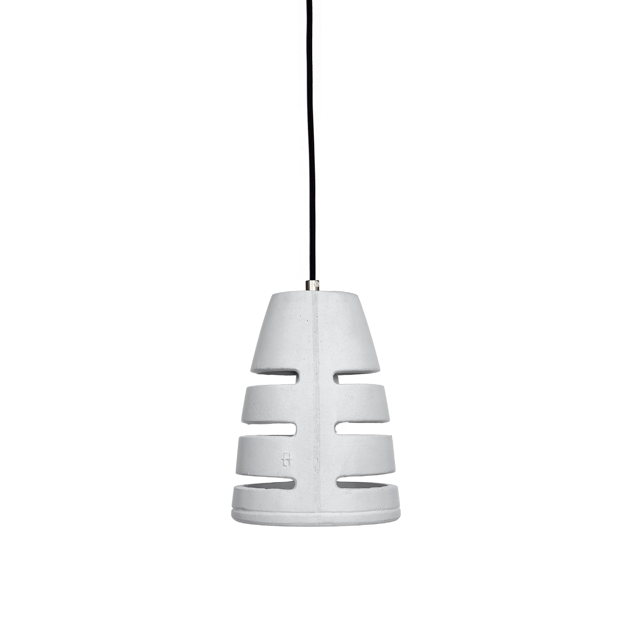 BATTAGLIA 150 L Grey Urbi Et Orbi Black Cable Cement Pendant Lamp