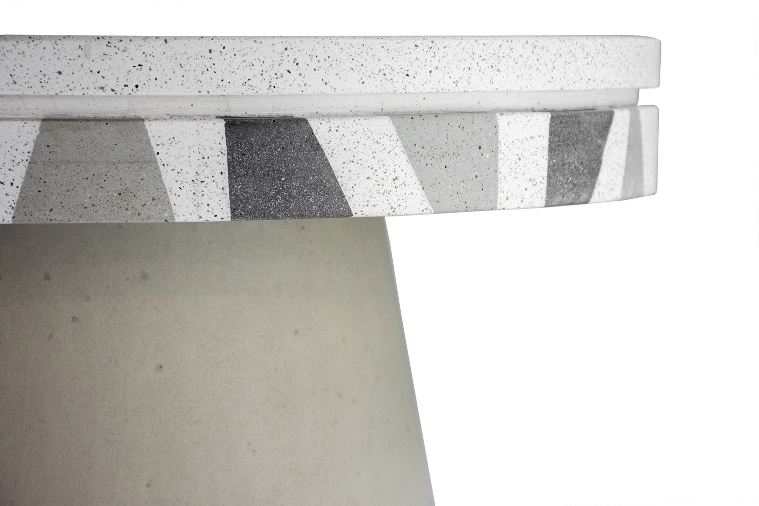 Djembe Render Concrete Table By Urbi Et Orbi Sand Grey IvoryTop Close Up