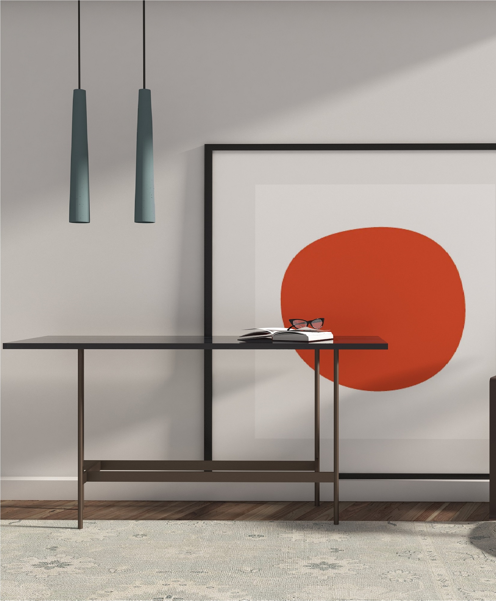 IGNIS NOX Grey Urbi Et Orbi Hängelampe Aus Beton Black Render GAL