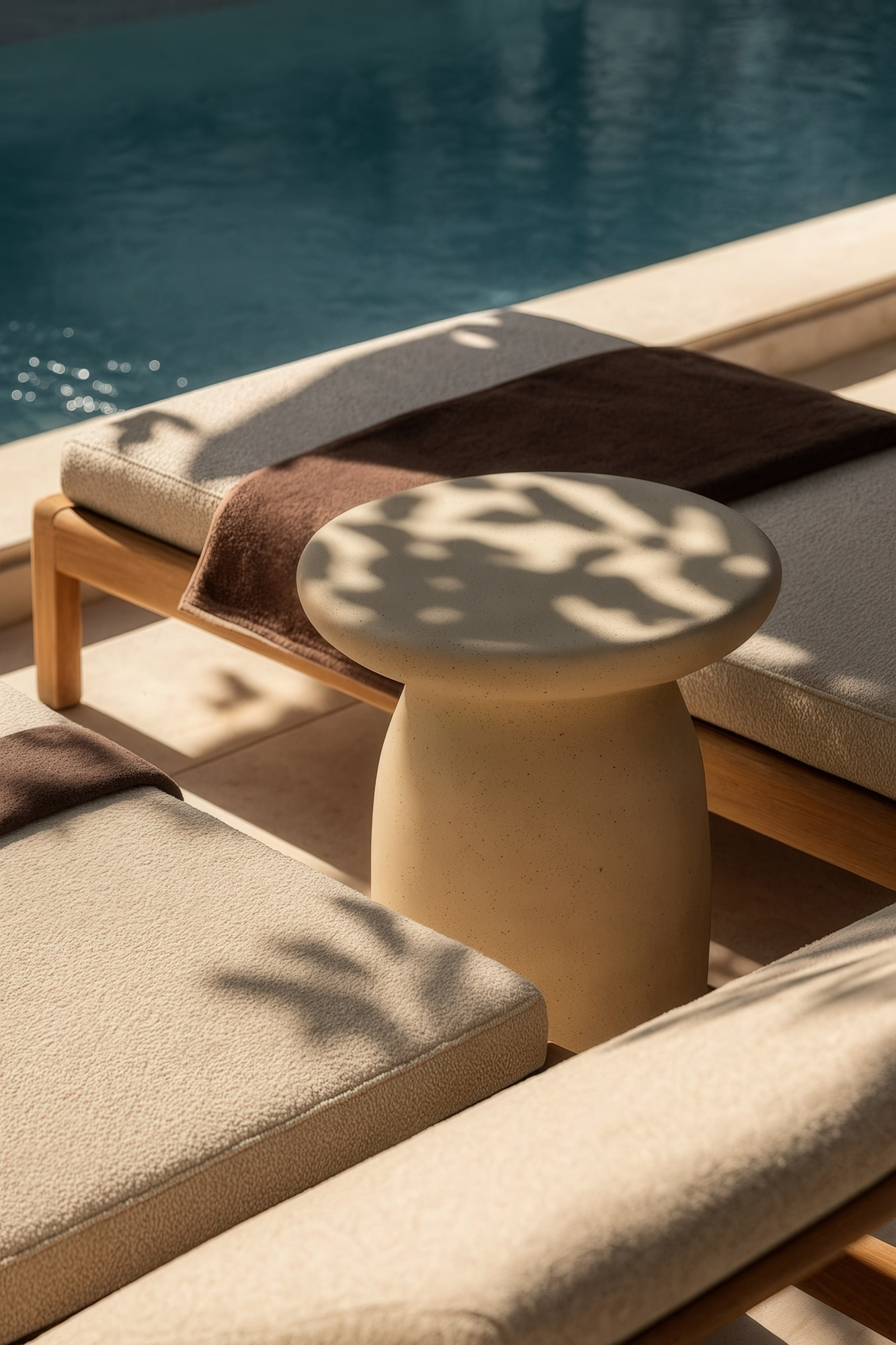 Sundtan Cement Side Table Made By Urbi Et Orbi Beige Big Top