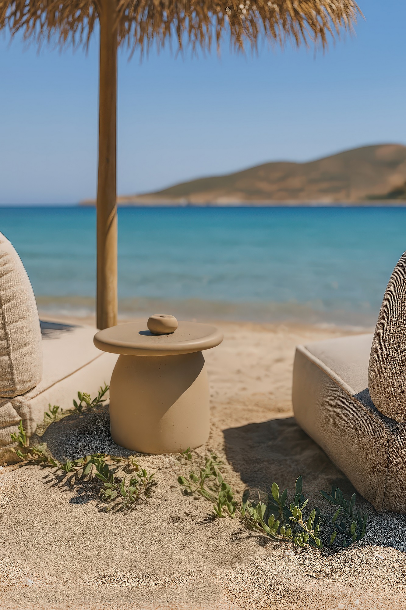 Sundtan Cement Side Table Made By Urbi Et Orbi Beige R