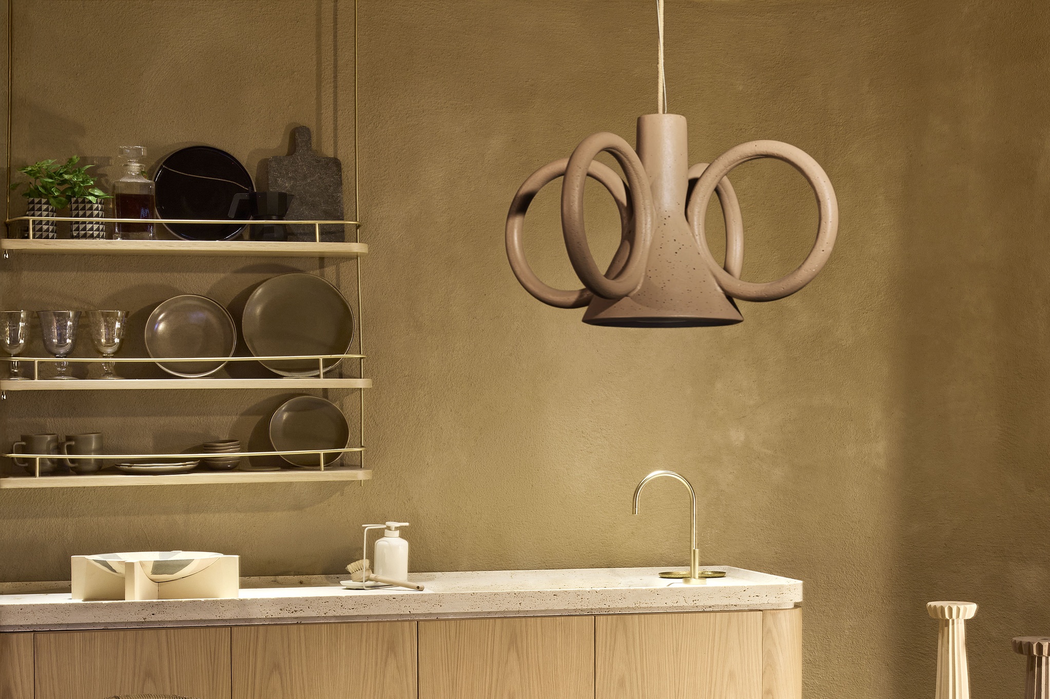 VIKA concrete pendant lamp by sotiris Lazou design studio for Urbi et Orbi