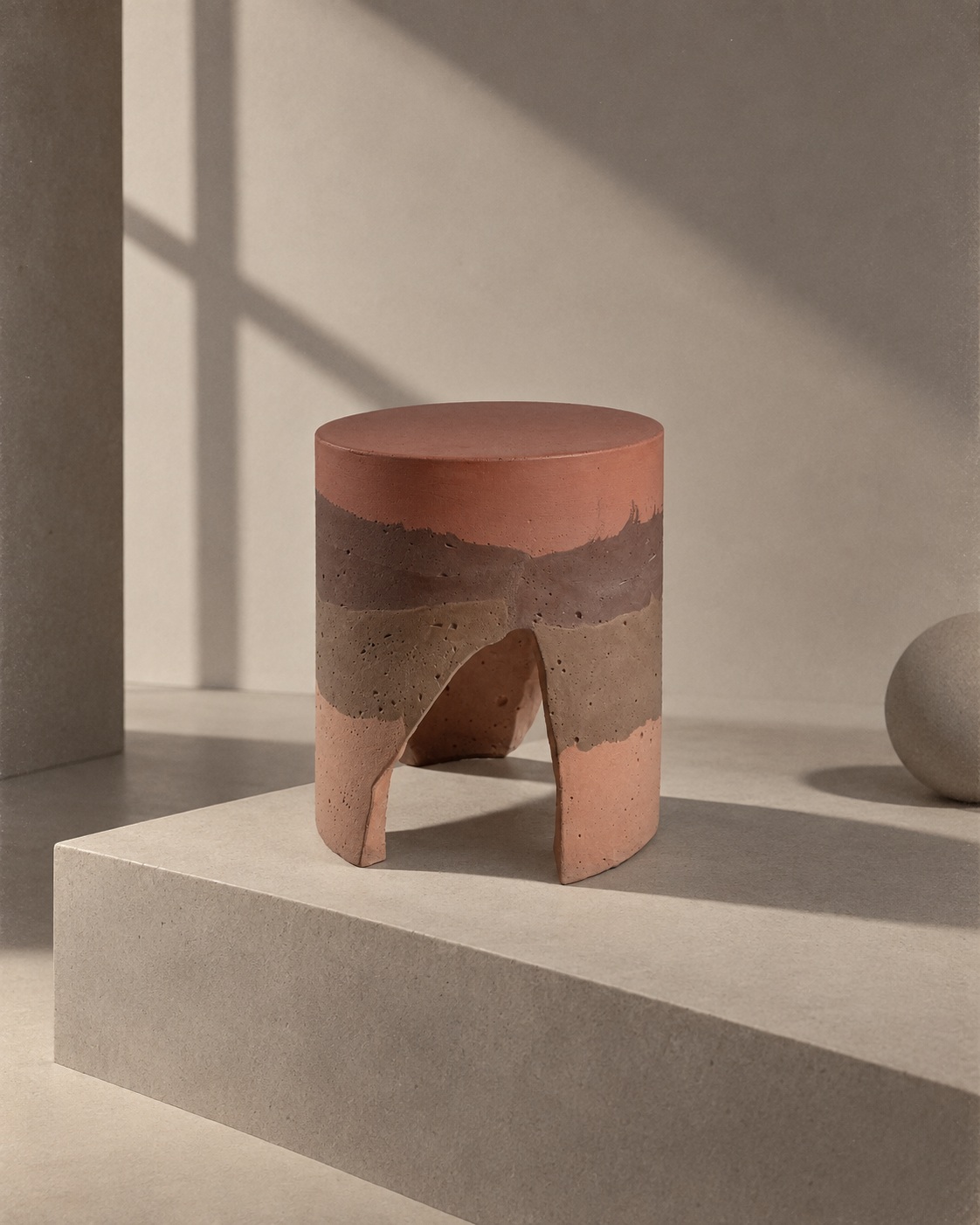 Strata Cement Side Table Warm Design By Ctrlzak Urbi Et Orbi R