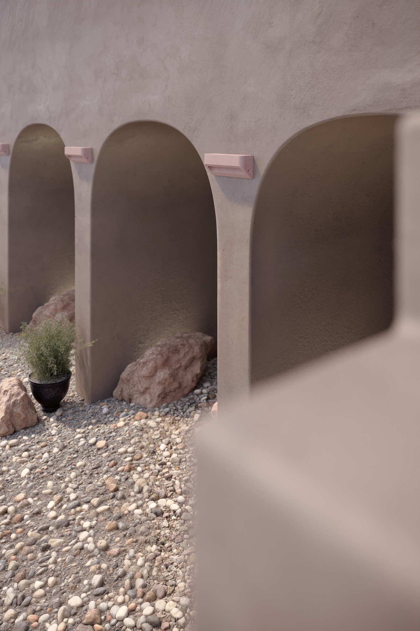 DESMI Led Grey Design By Valentino Marengo For Urbi Et Orbi Concrete Wall Light