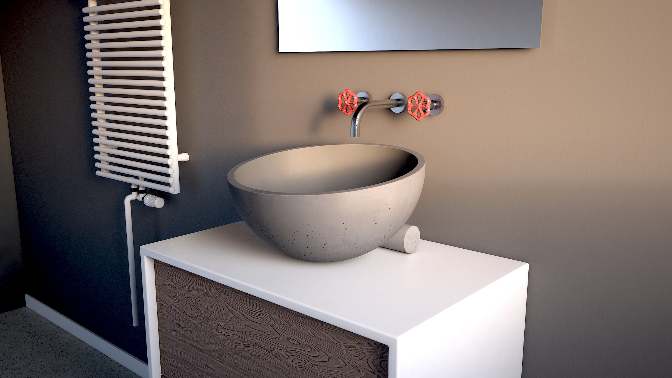 OBLIQUO M GREY By Valentino Marengo For Urbi Et Orbi Lavabo De Hormigon GAL