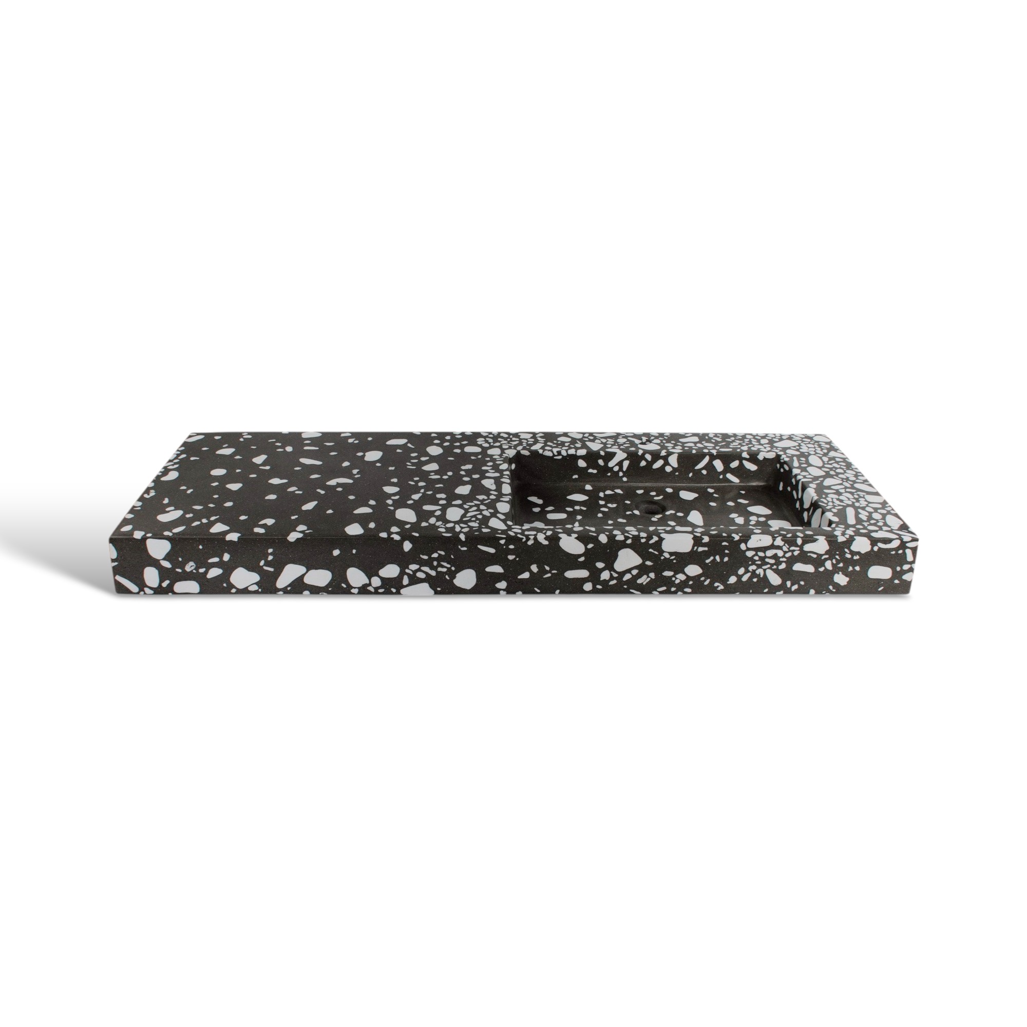 PLURA 150 BLACK TERRAZZO Urbi Et Orbi Aufsatzwaschbecken Aus Beton Gal