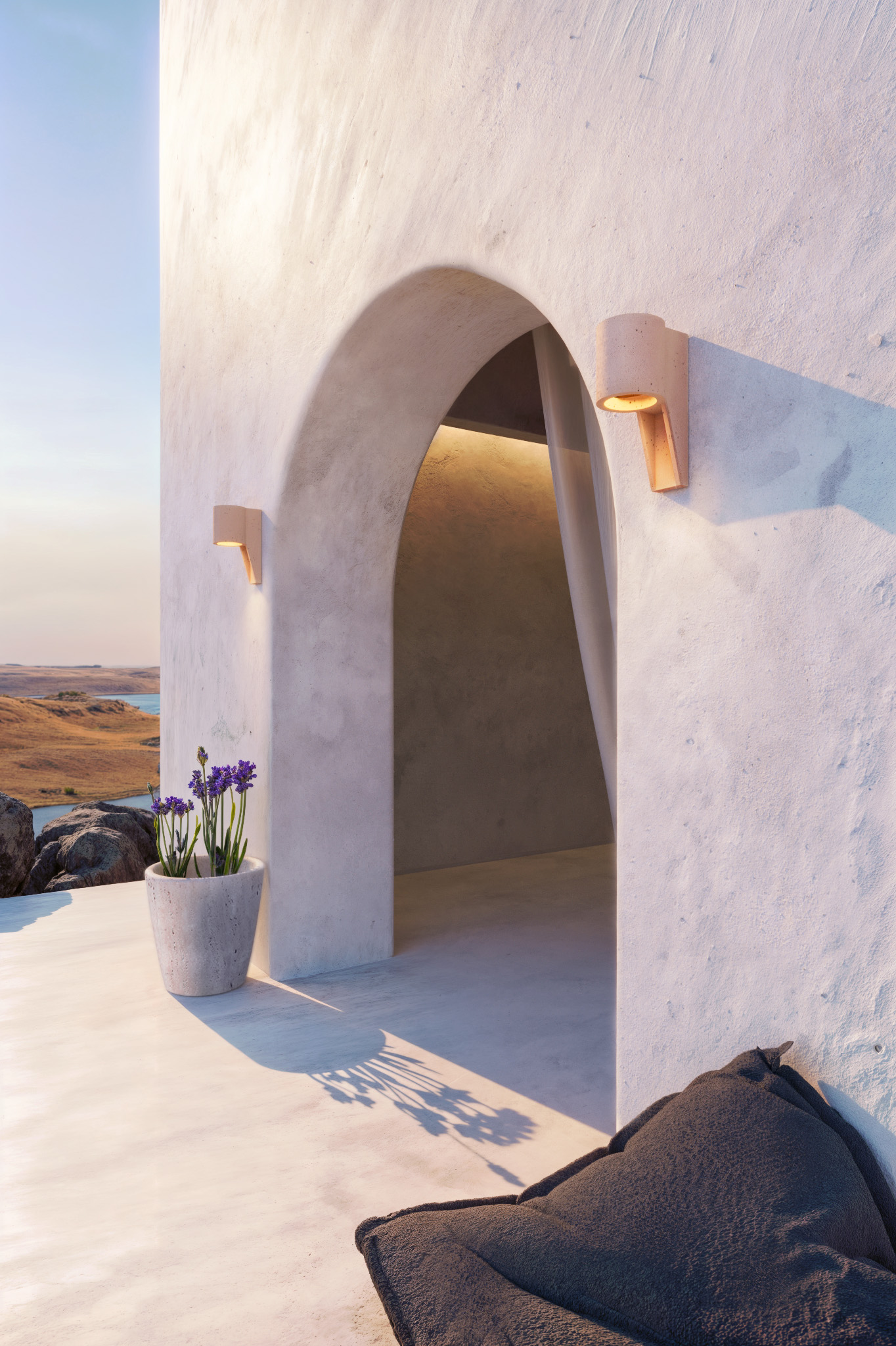 PROJECTA Design By Valentino Marengo For Urbi Et Orbi Concrete Outdoor LED Light PROJECTA