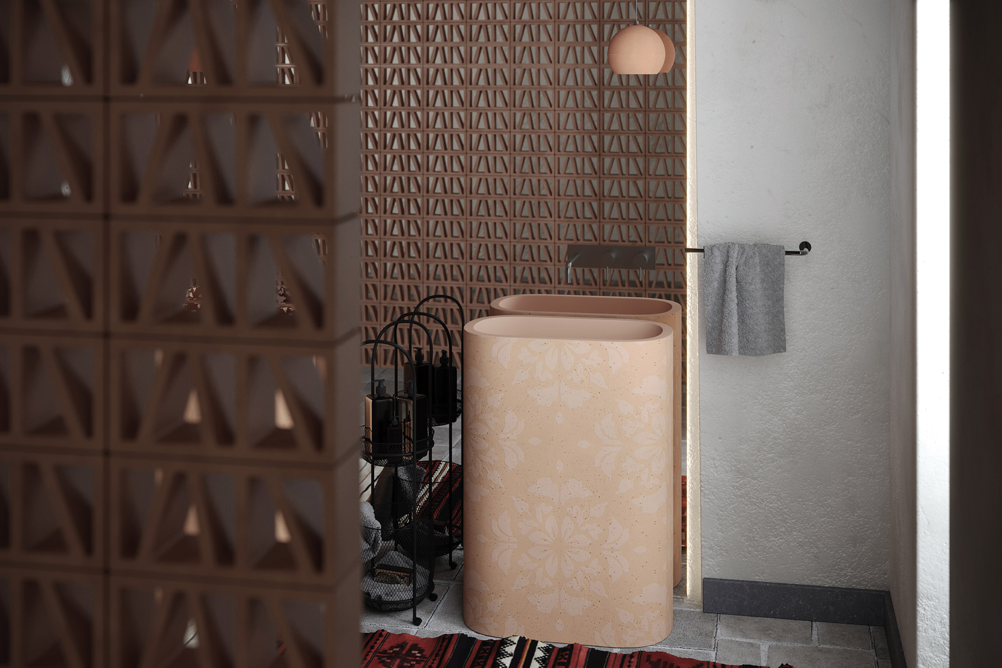 Erect Free Standing Cement Sink By Urbi Et Orbi Low Som2