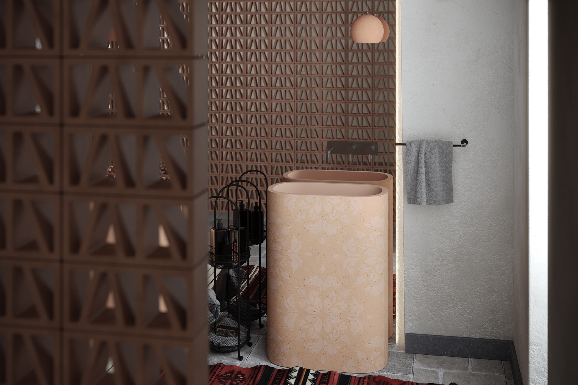 Erect Free Standing Concrete Sink By Urbi Et Orbi