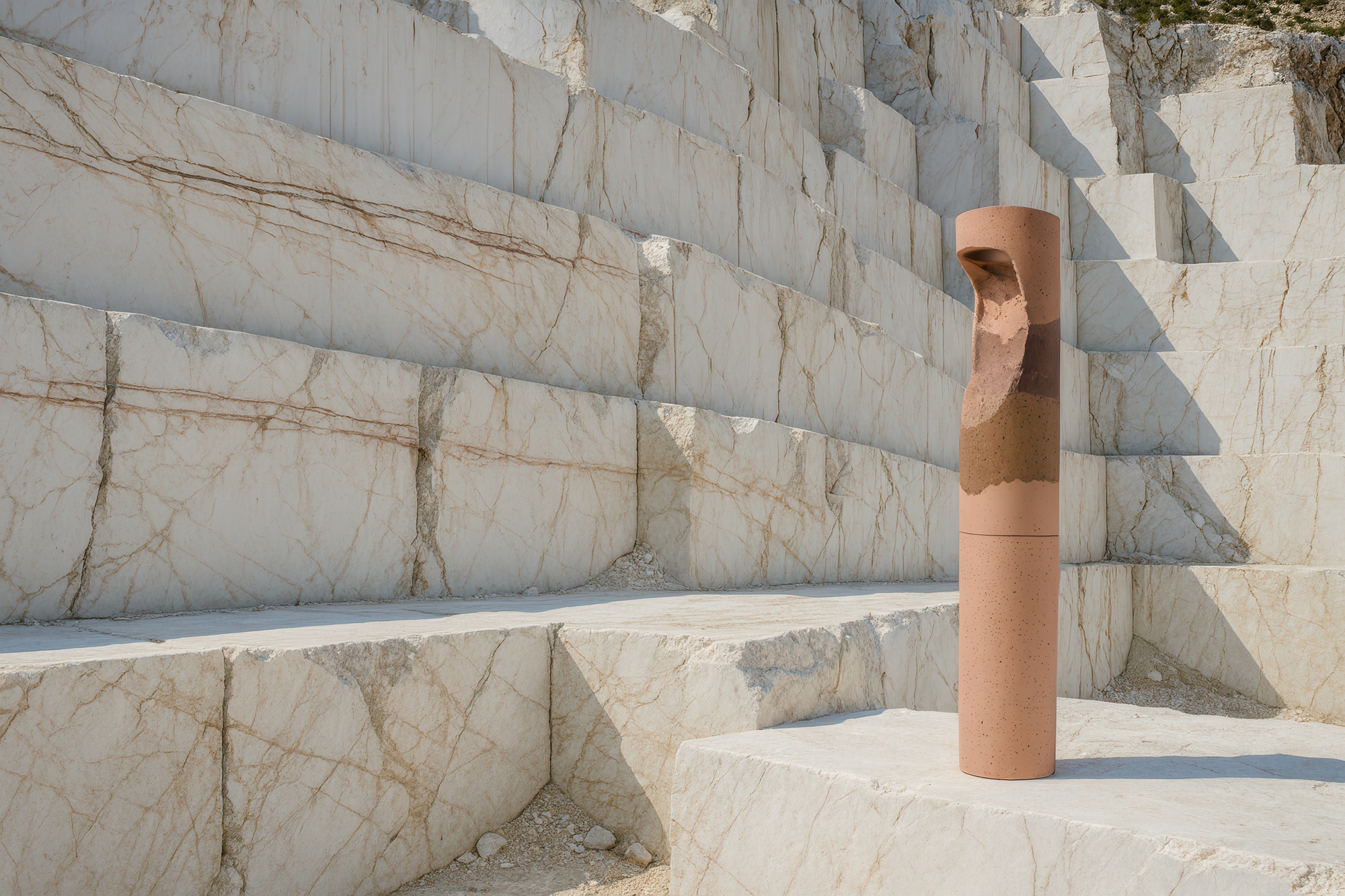 Strata Bollard Cement Tall Lamp Warm By CTRL Design Studio Urbi Et Orbi Gal